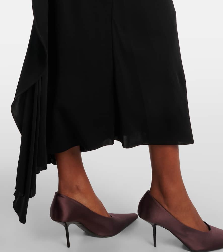 Draped jersey maxi dress