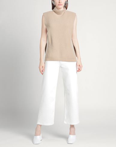 Woman Turtleneck Beige Size 4 Cashmere