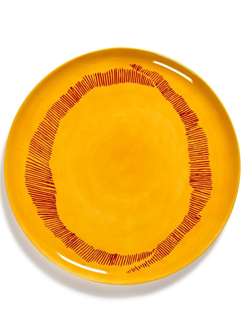 X Feast Swirly Stripe ceramic plate set - Yellow