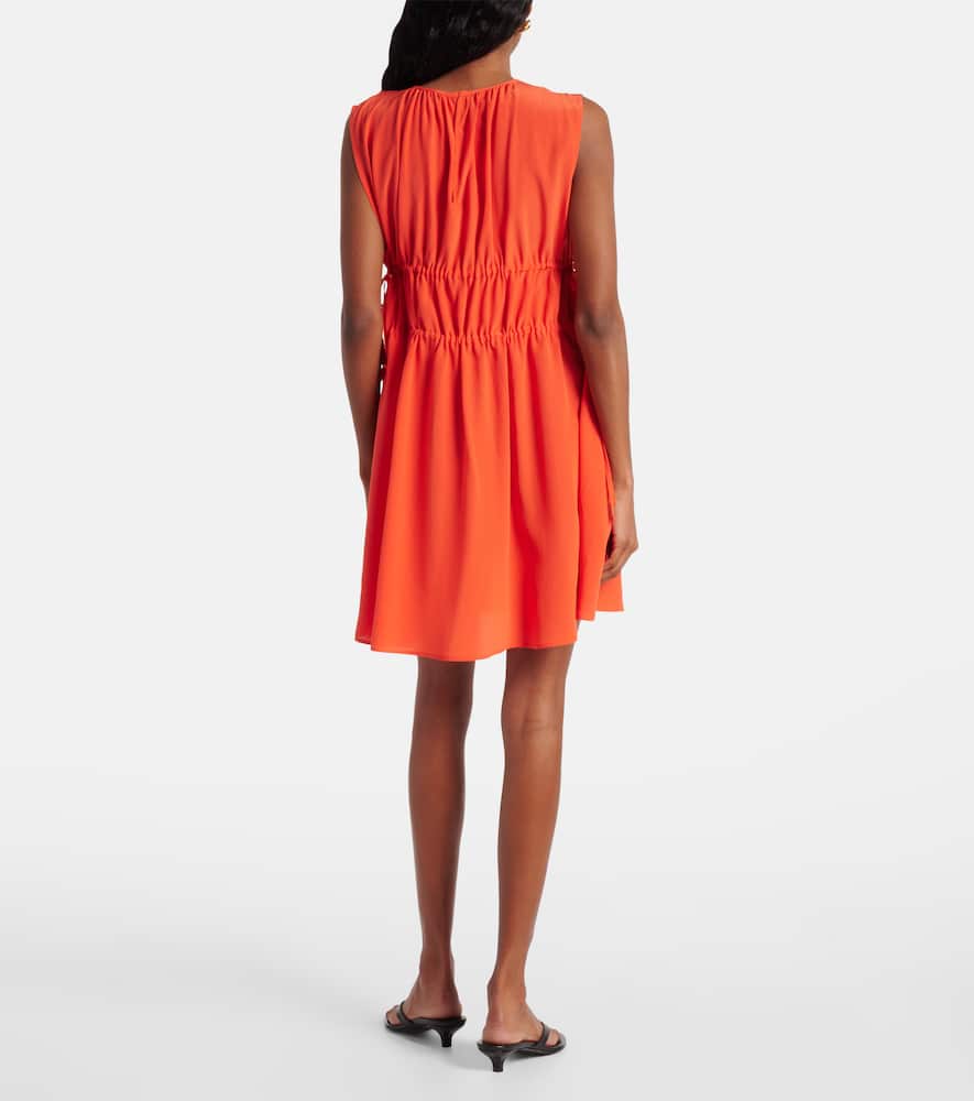 Como ruched silk crêpe minidress