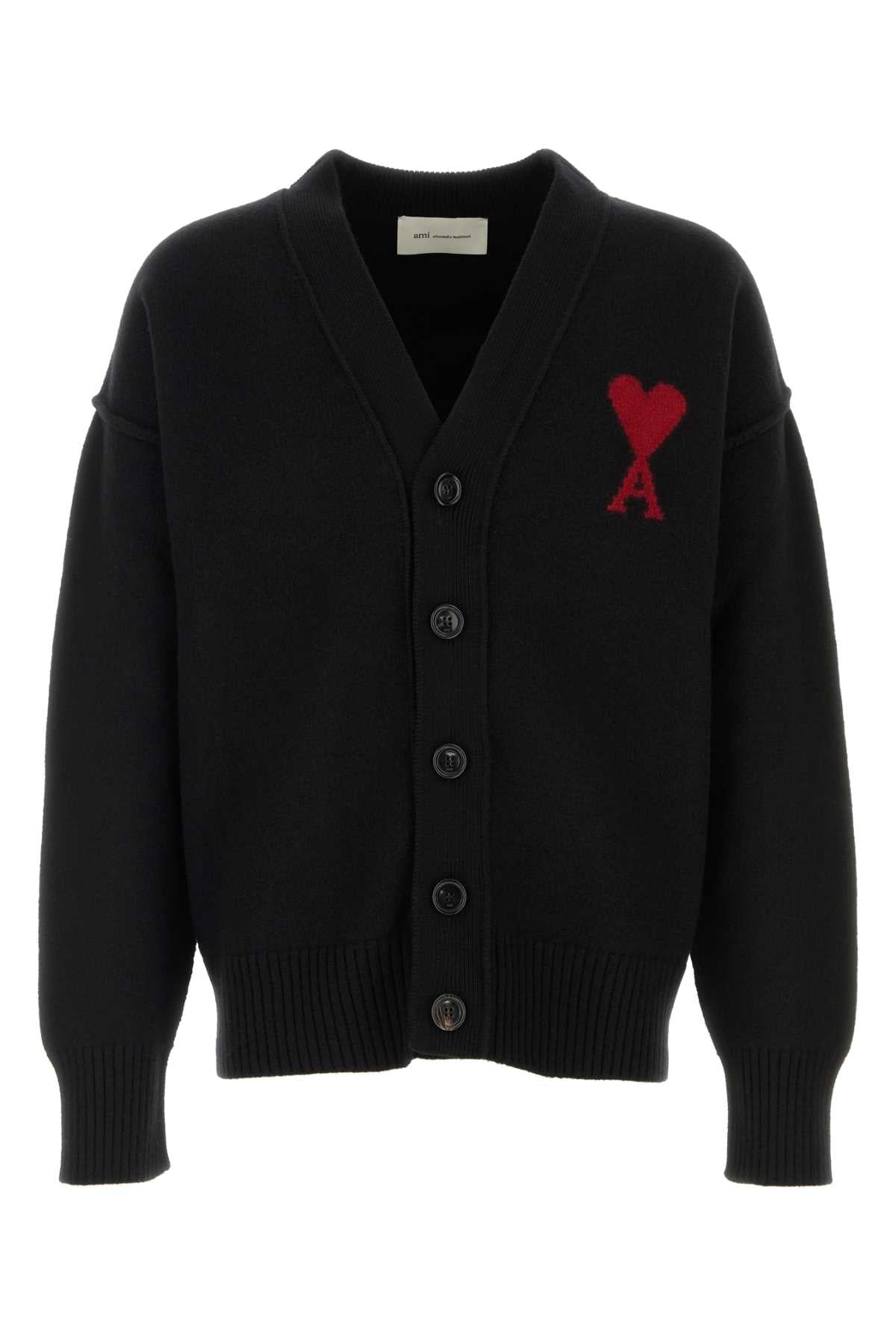 Felted Cardigan — Black