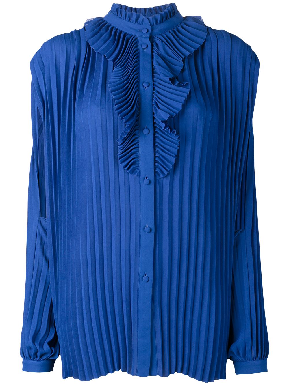 Pleated multi-styling blouse - Blue