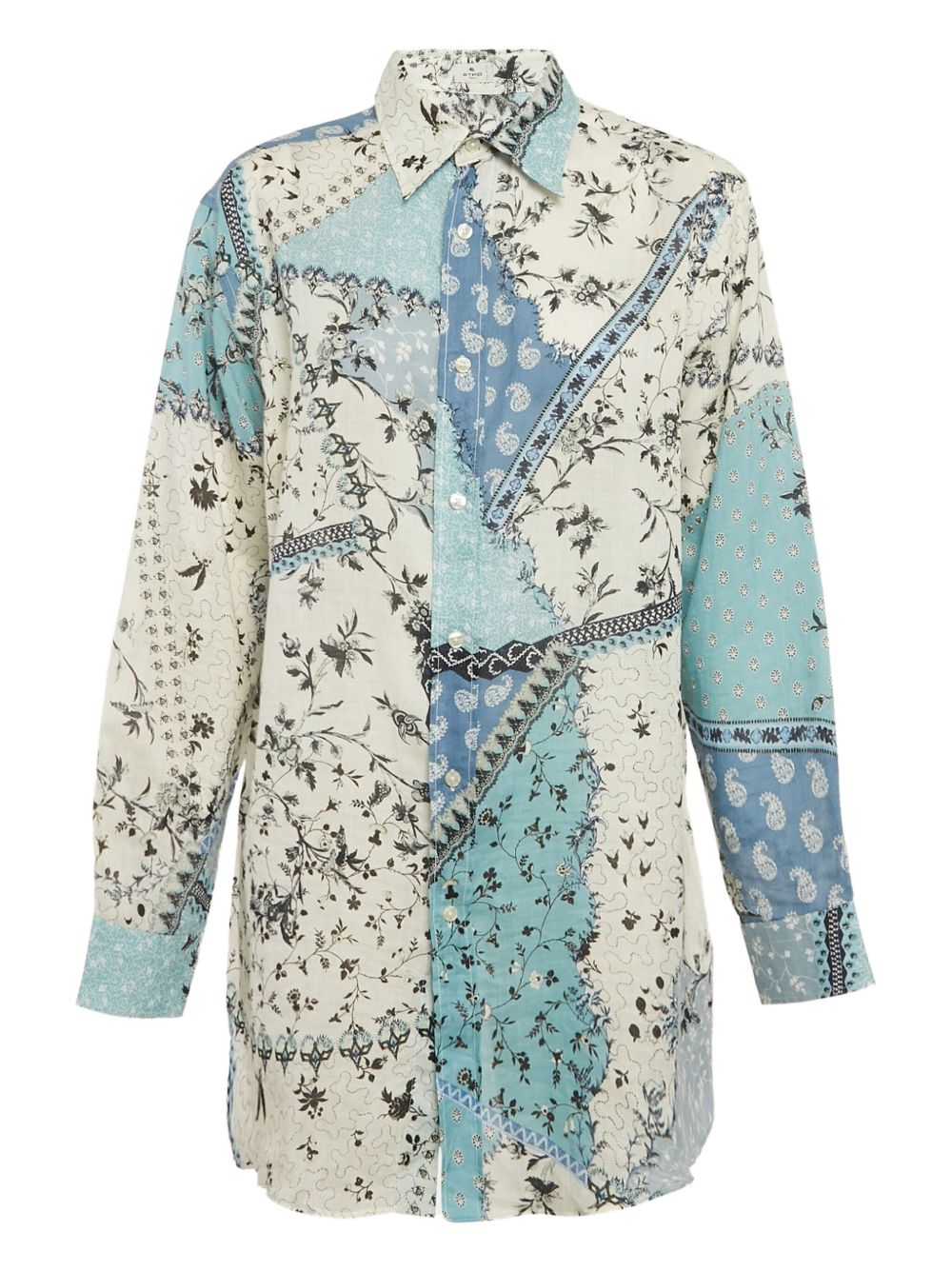 Floral-print shirt - Blue