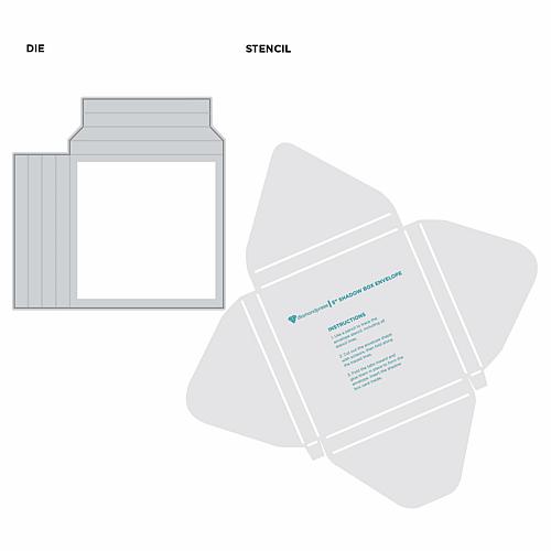 "Diamond Press5"" x 5"" Shadow Box and Envelope Kit"