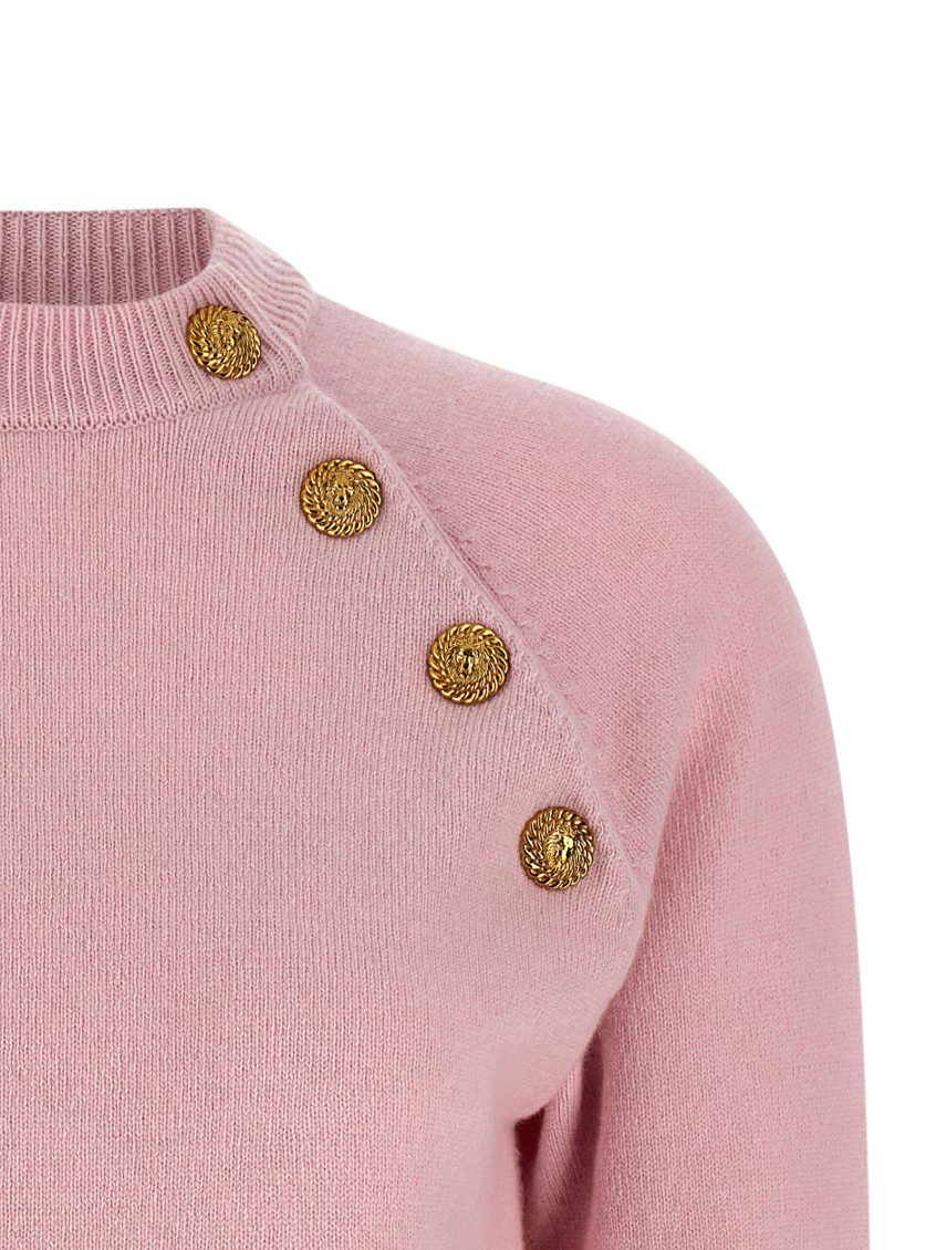 Balmain - crew neck long sleeve knit sweater