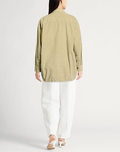 Easy Woman Shirt Military green Size 6 Cotton, Elastane