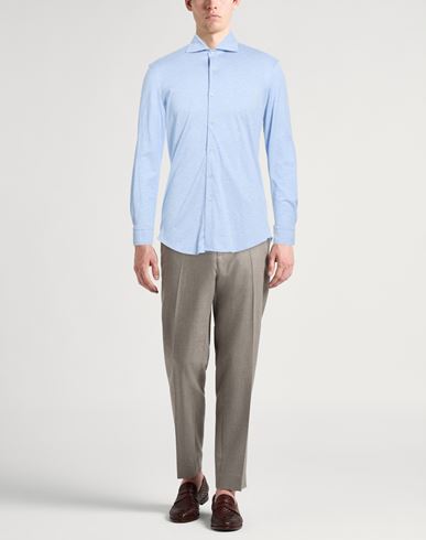 Man Shirt Azure Size 17 ¾ Cotton