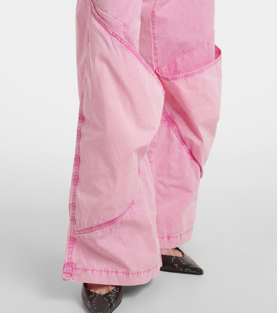 Diana asymmetric cotton canvas jeans