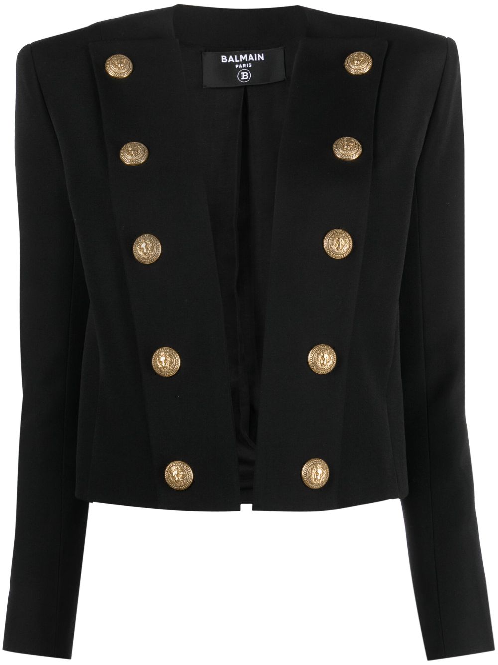 Cotton-blend fitted jacket - Blue