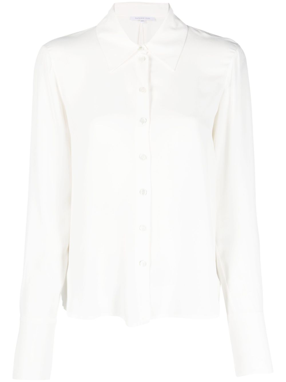 Long-sleeved buttoned shirt - White
