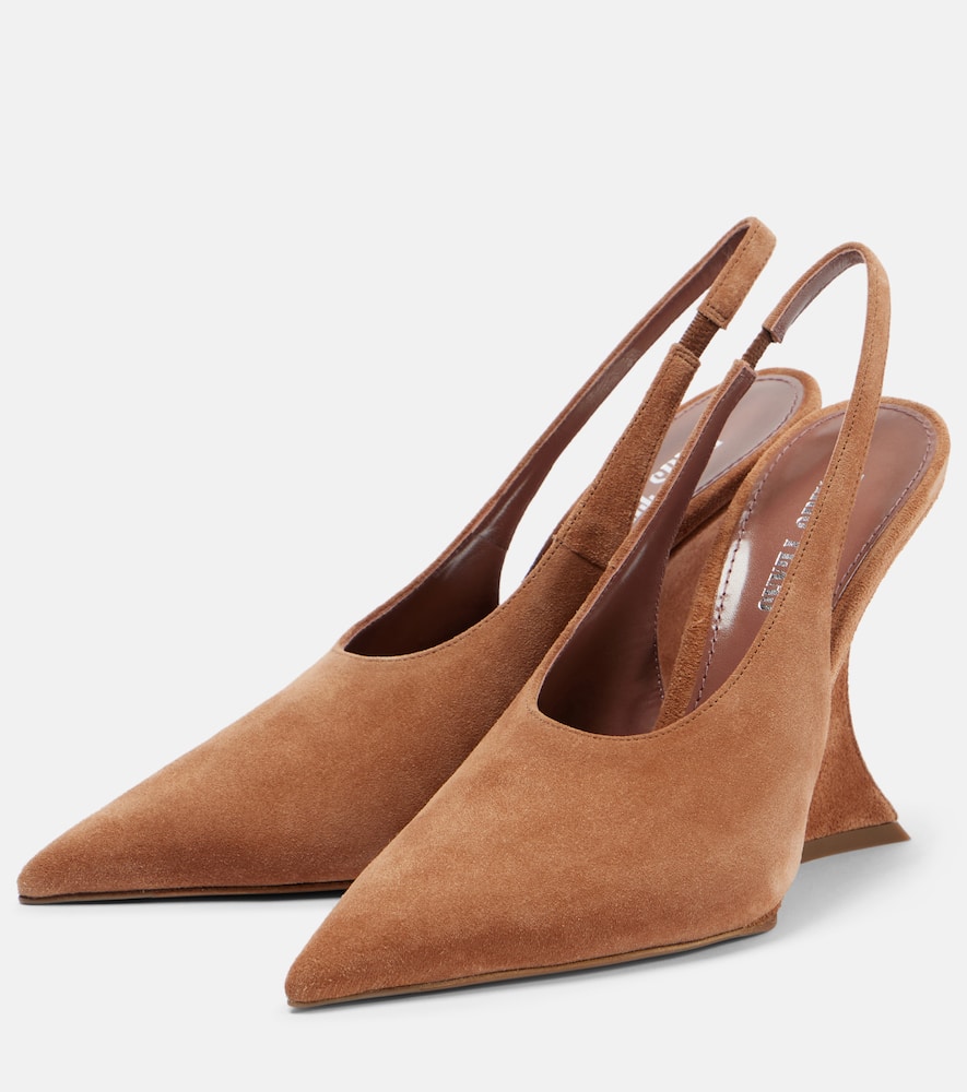 Paris Texas Nina 105 suede slingback pumps