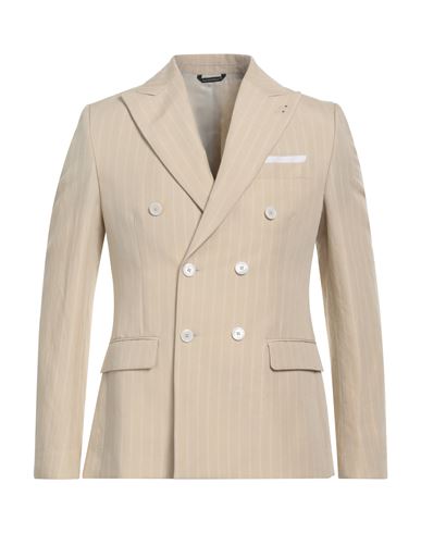 Man Blazer Beige Size 38 Linen, Viscose