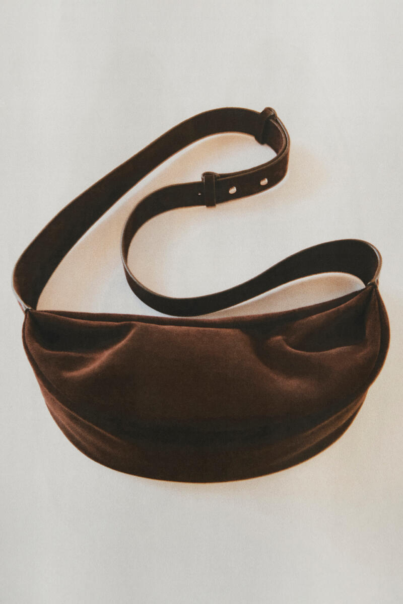Swing Crossbody Bag - Split Suede