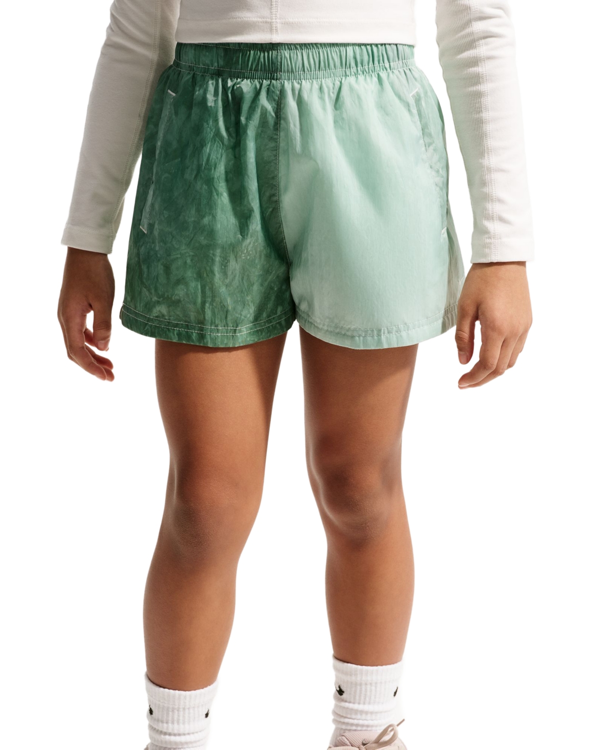 Girls' 7-16 Sportswear Club Woven Shorts - Barely Green