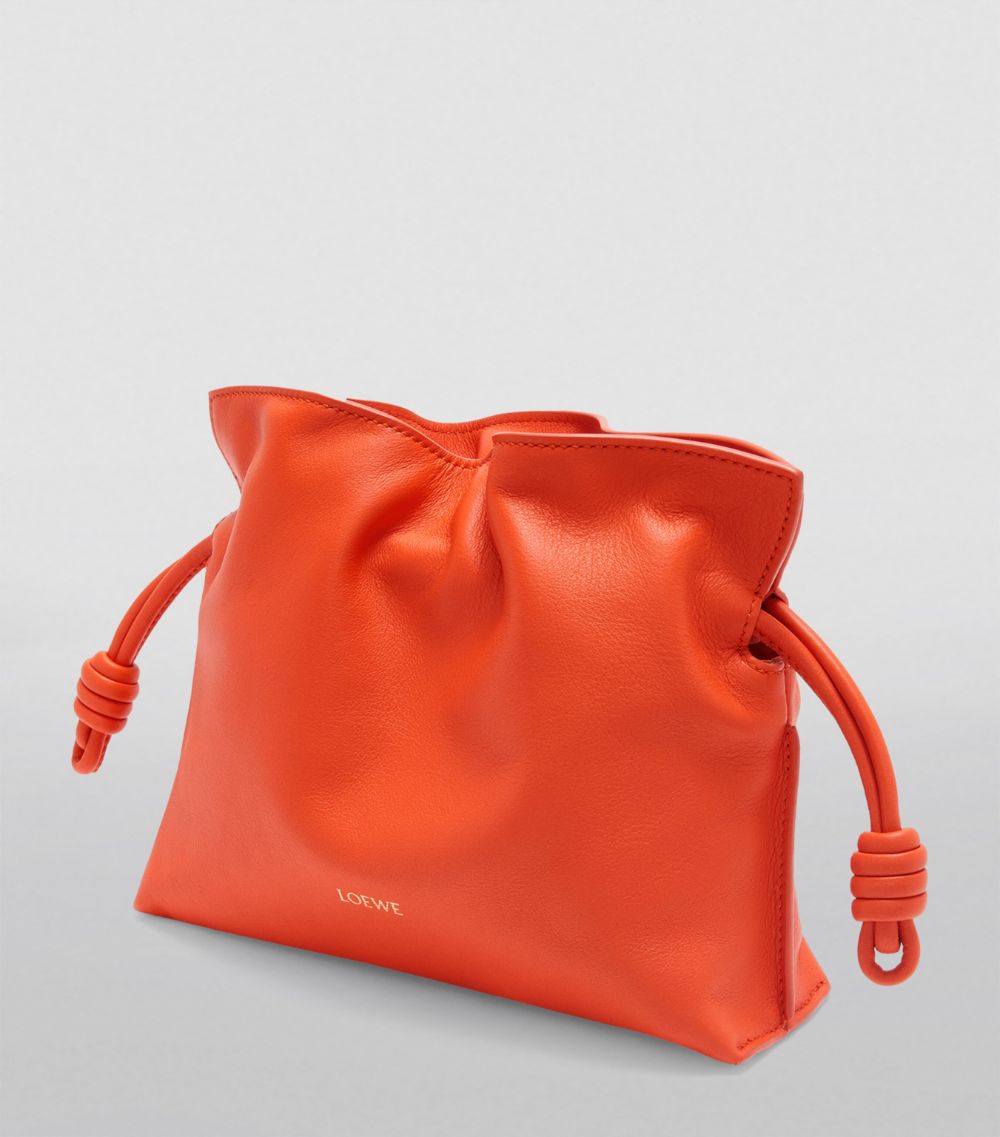 Mini Leather Flamenco Clutch Bag