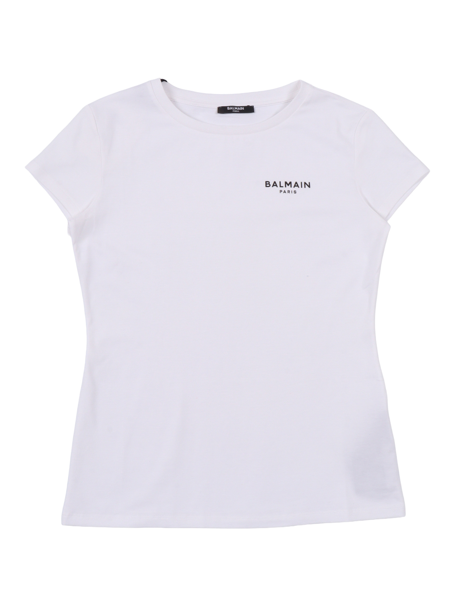 T-SHIRT-TOP White Cotton Lyocell Short Sleeves T-shirt