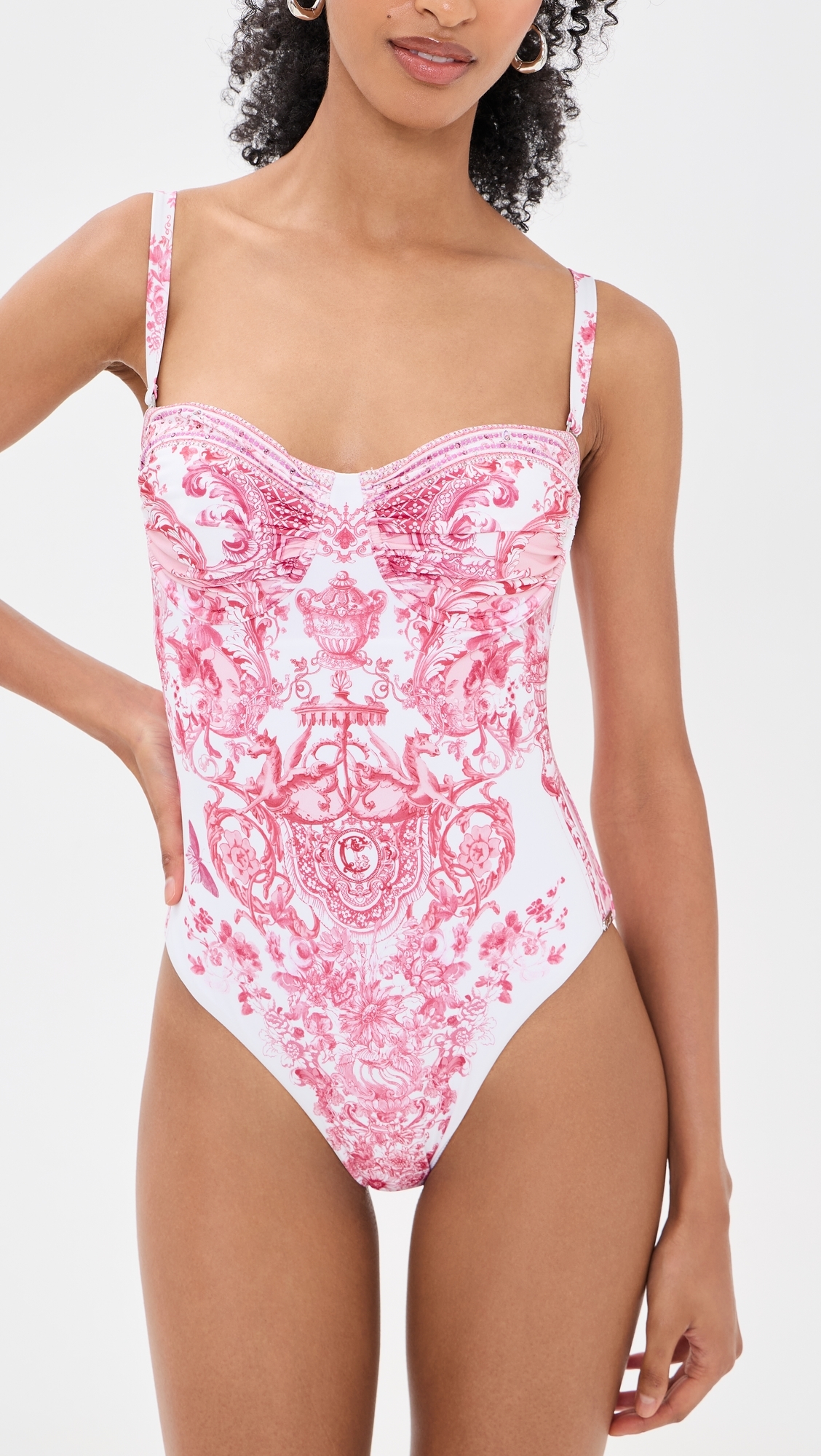 Ruched Underwire Cup One Piece Livin La Vida Rosa