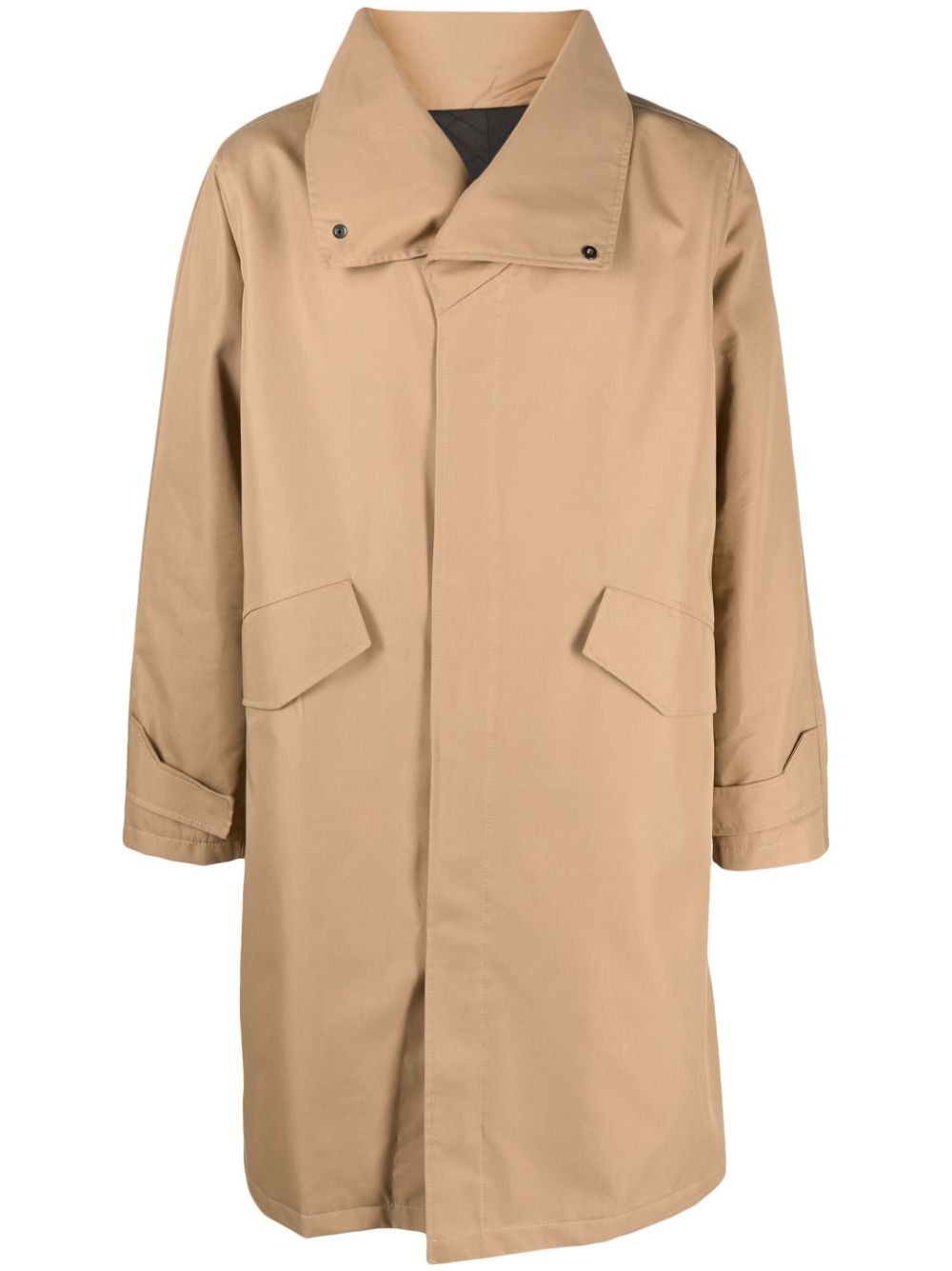 Oversized-collar trench coat - Neutrals