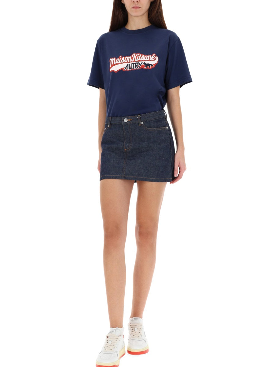 Autry X Maison Kitsuné T Shirt With Logo