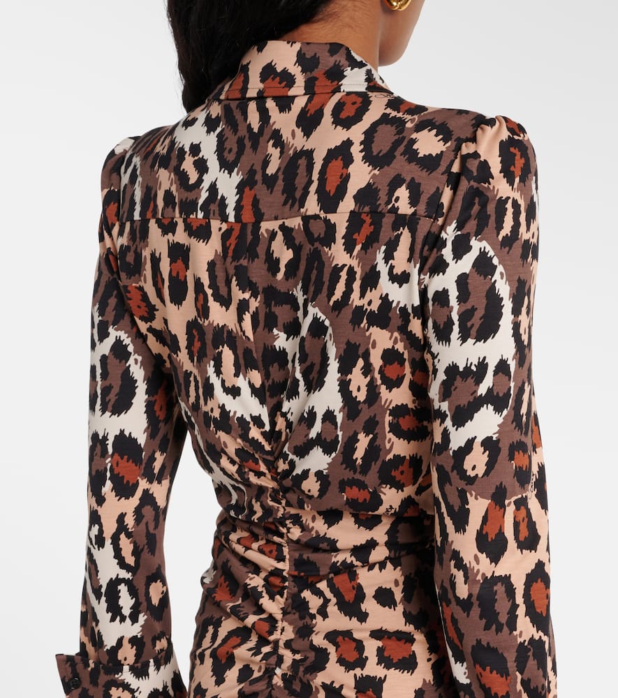 Diane von Furstenberg Sheska leopard-print midi dress