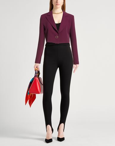 Woman Blazer Plum Size M Polyester, Elastane