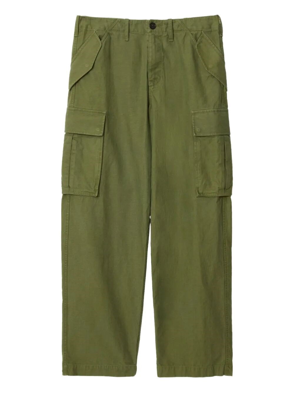 Cotton Cargo Trousers With Adjustable Waist