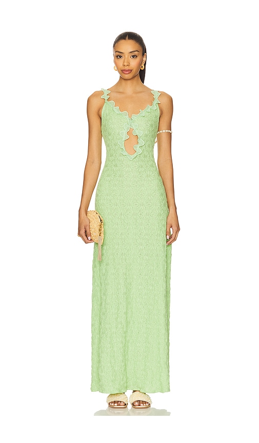 Waimari MAXIKLEID MAEA in Sage. Größe XS. Also in