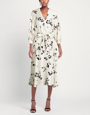 Woman Midi dress Ivory Size 8 Silk