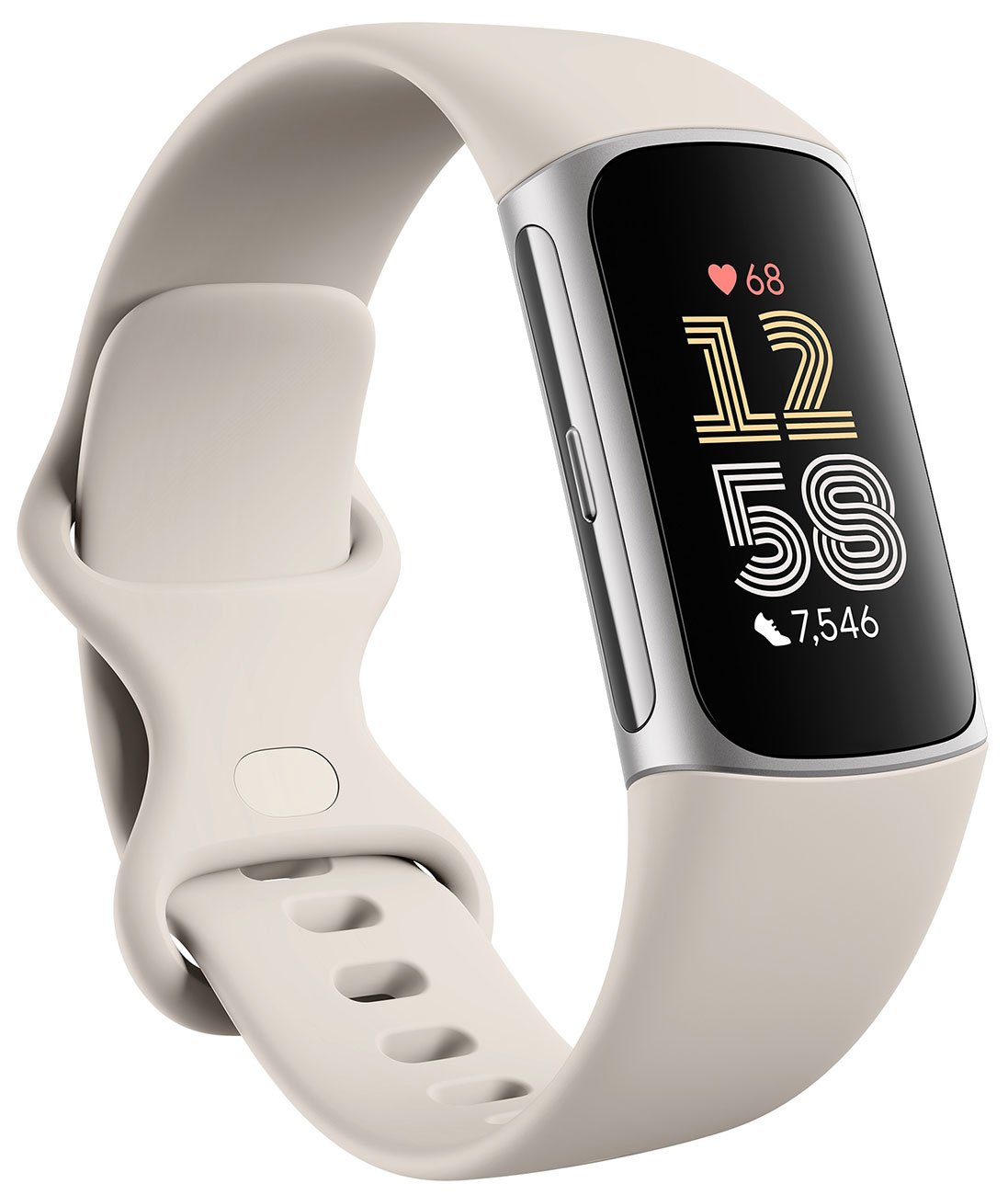 Charge 6 Fitness Tracker in Porcelain/Silver Aluminum Finish