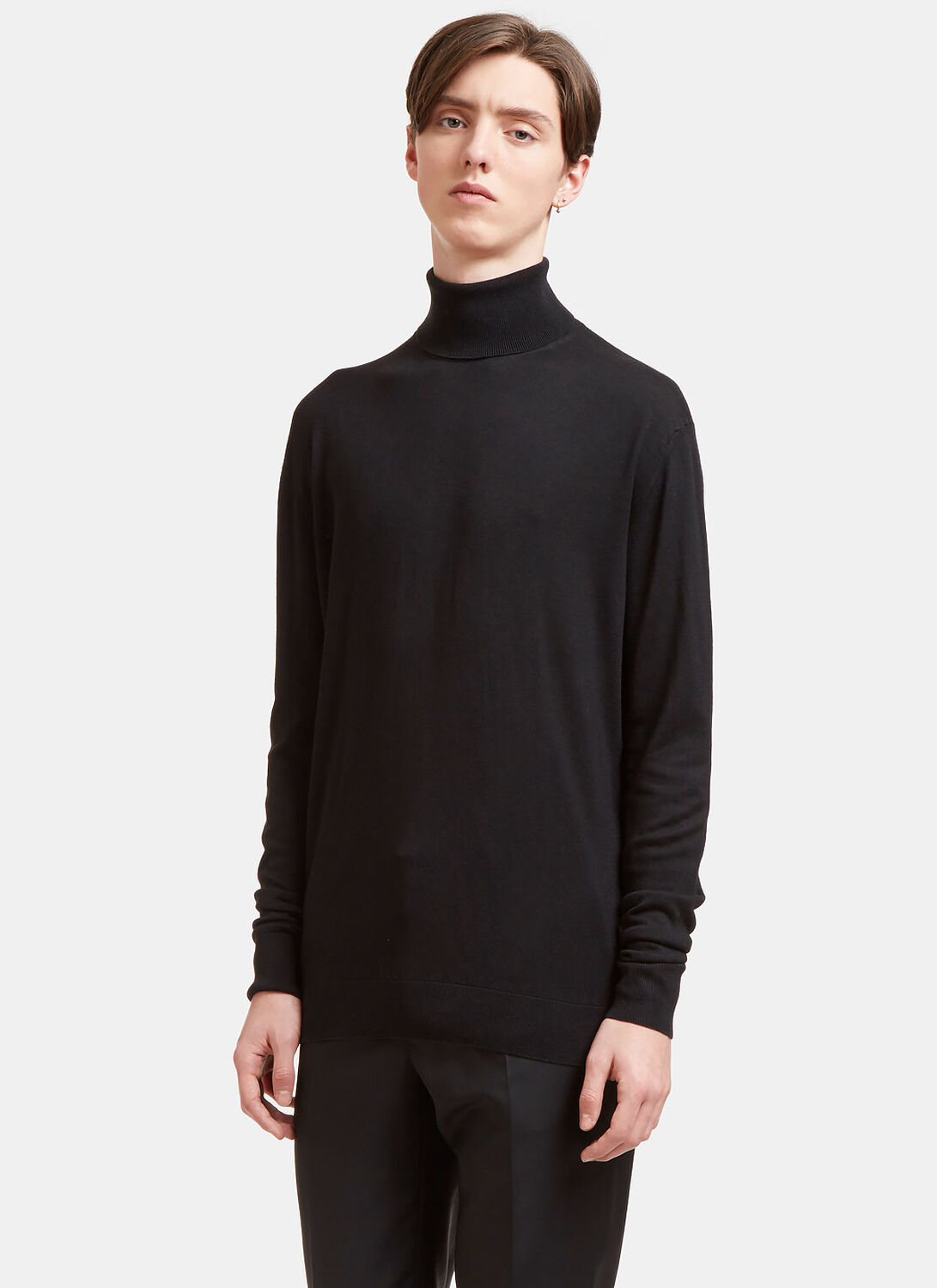 Silk And Cashmere-blend Fine-knit Turtleneck Sweater