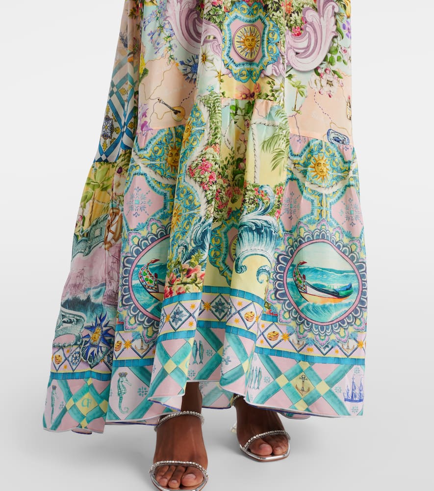 Just Coasting embellished silk maxi dress