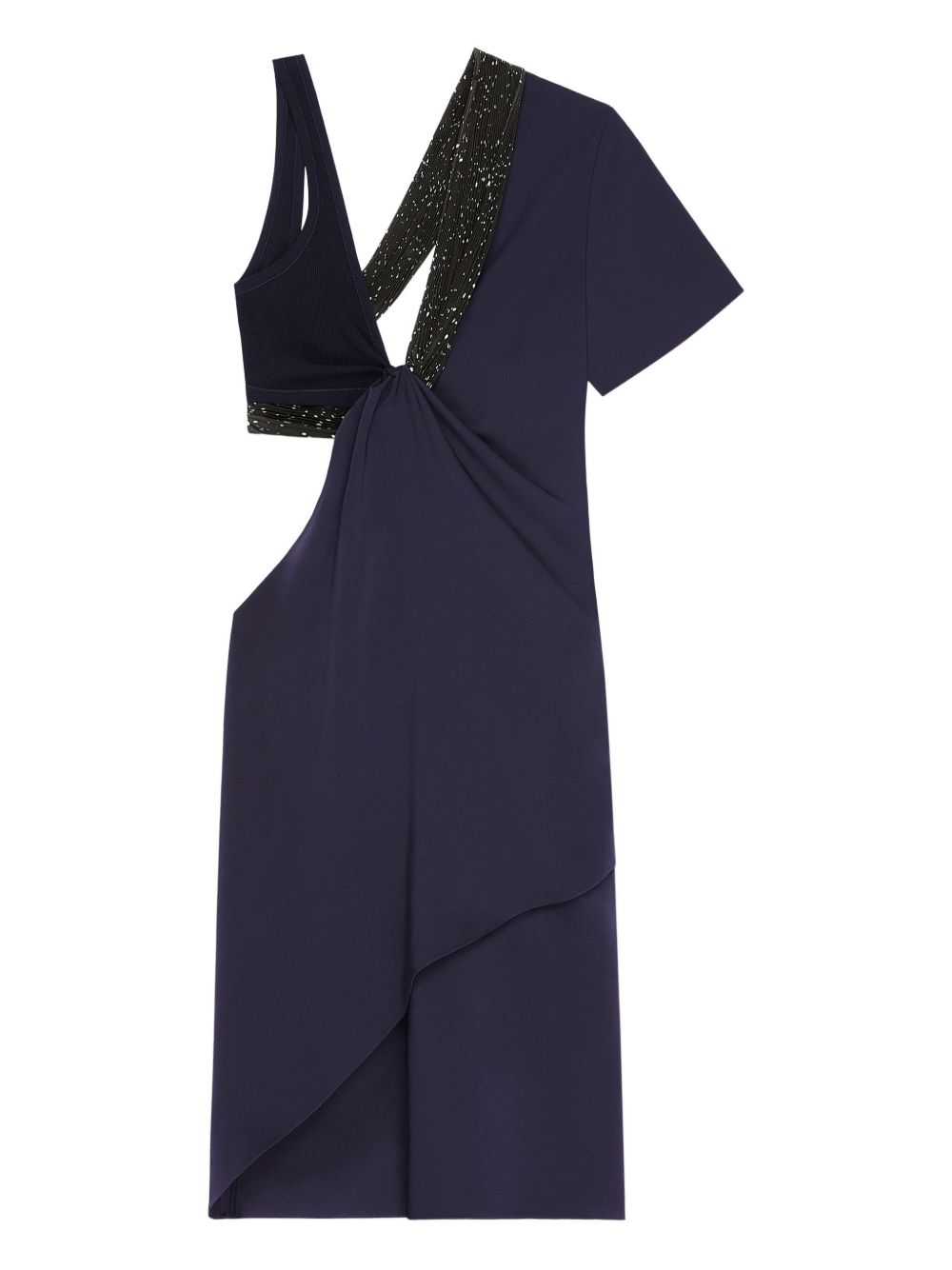 Asymmetrical twist dress - Blue