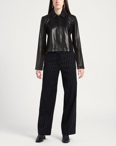 Woman Jacket Black Size L Leather, Viscose, Nylon, Elastane