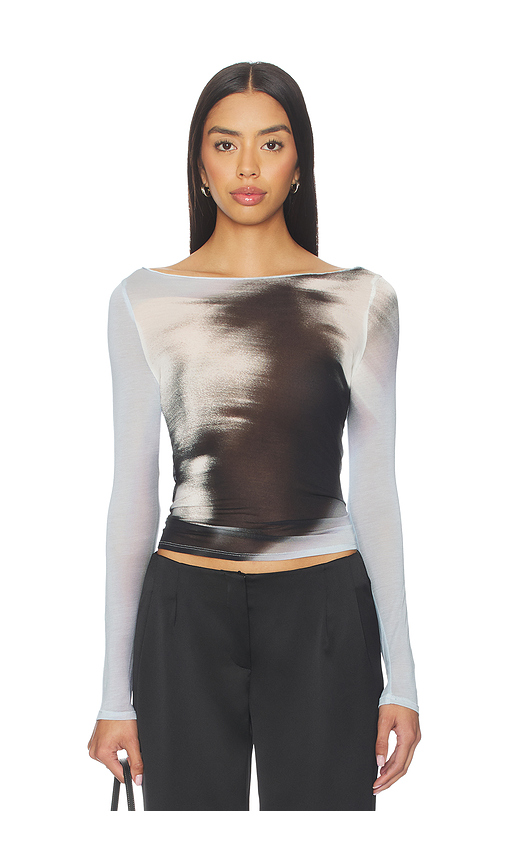 Miaou Amelia Top in Grey. L. Also in