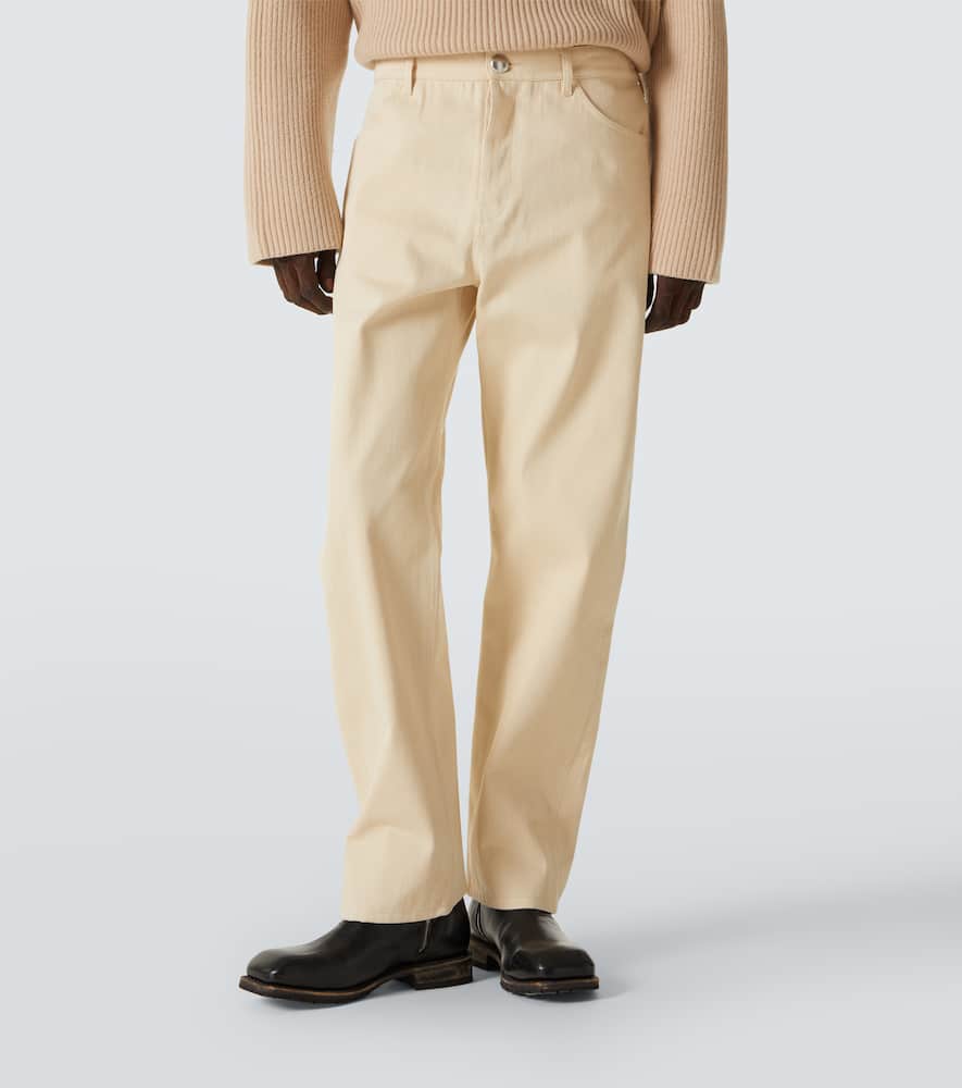 Mid-rise straight jeans