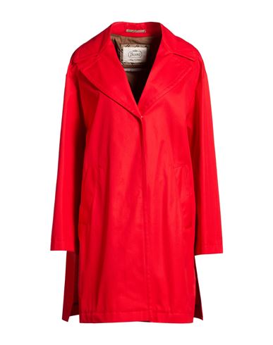 Woman Overcoat & Trench Coat Red Size 6 Cotton