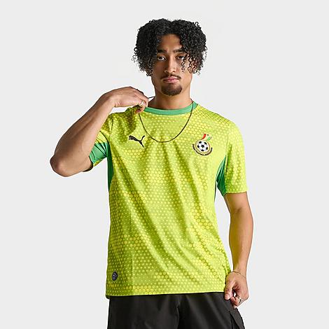 Men's x Salehe Bembury Ghana Short-Sleeve Goalkeeper Soccer Jersey in Lime Smash/Green Fruit