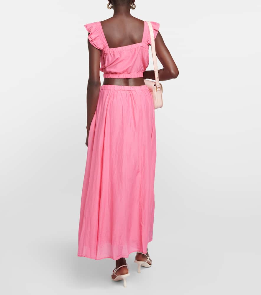 Gracen cotton and silk crop top