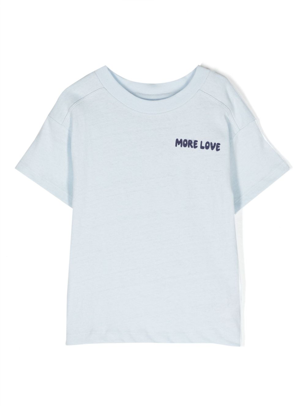 More Love-print cotton T-shirt - Blue