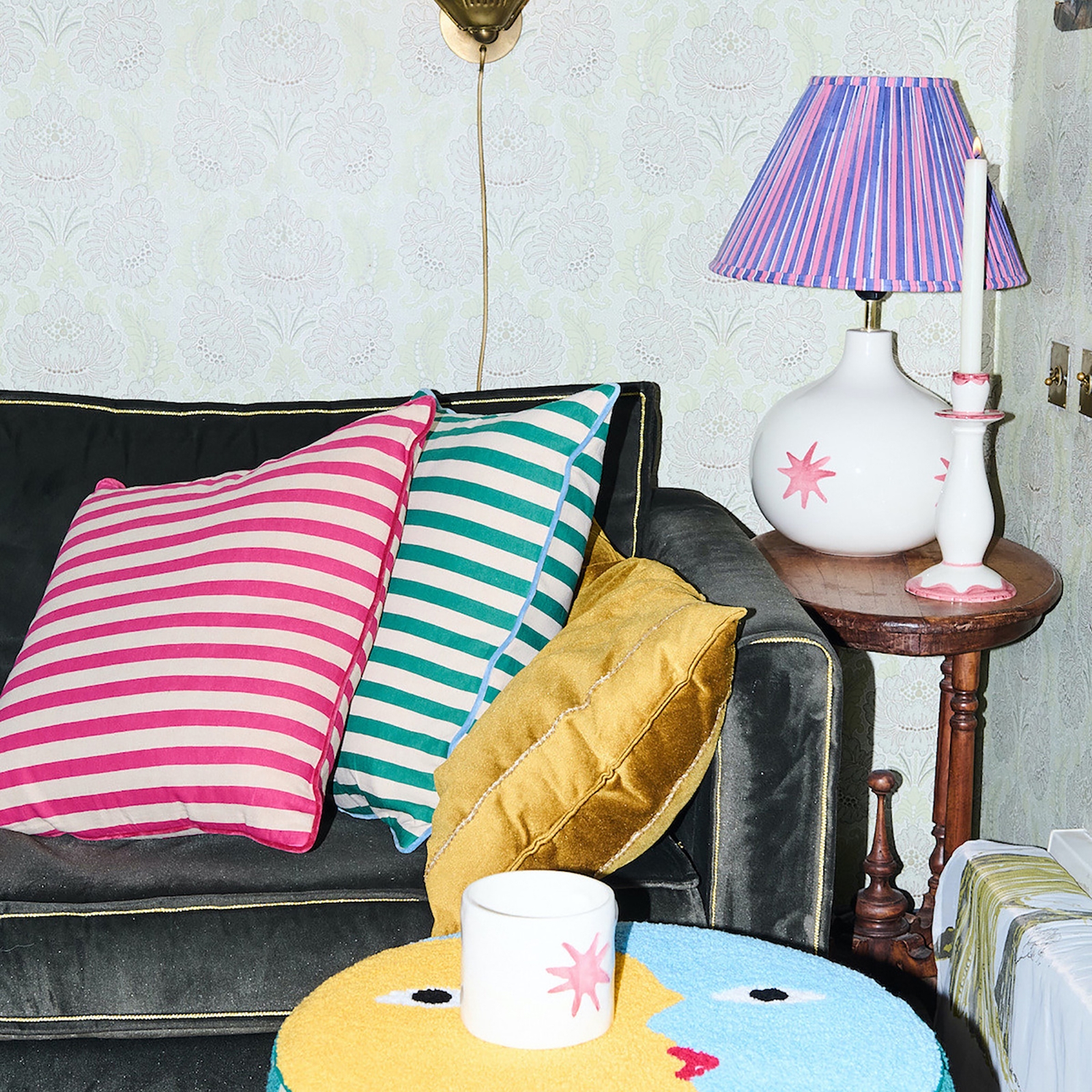 Anna + Nina Forest Striped Cushion