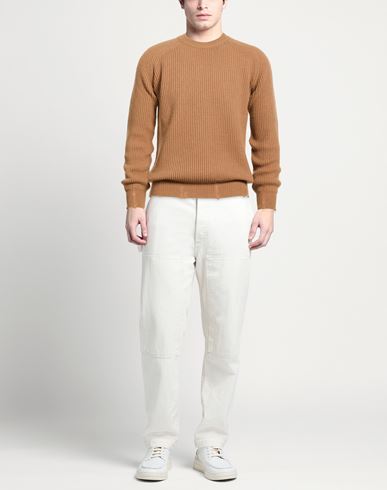 Man Sweater Camel Size L Wool, Cashmere