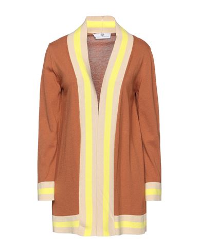 Woman Cardigan Brown Size L Cotton, Acrylic