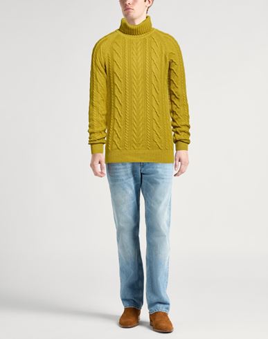 Man Turtleneck Mustard Size 38 Cashmere