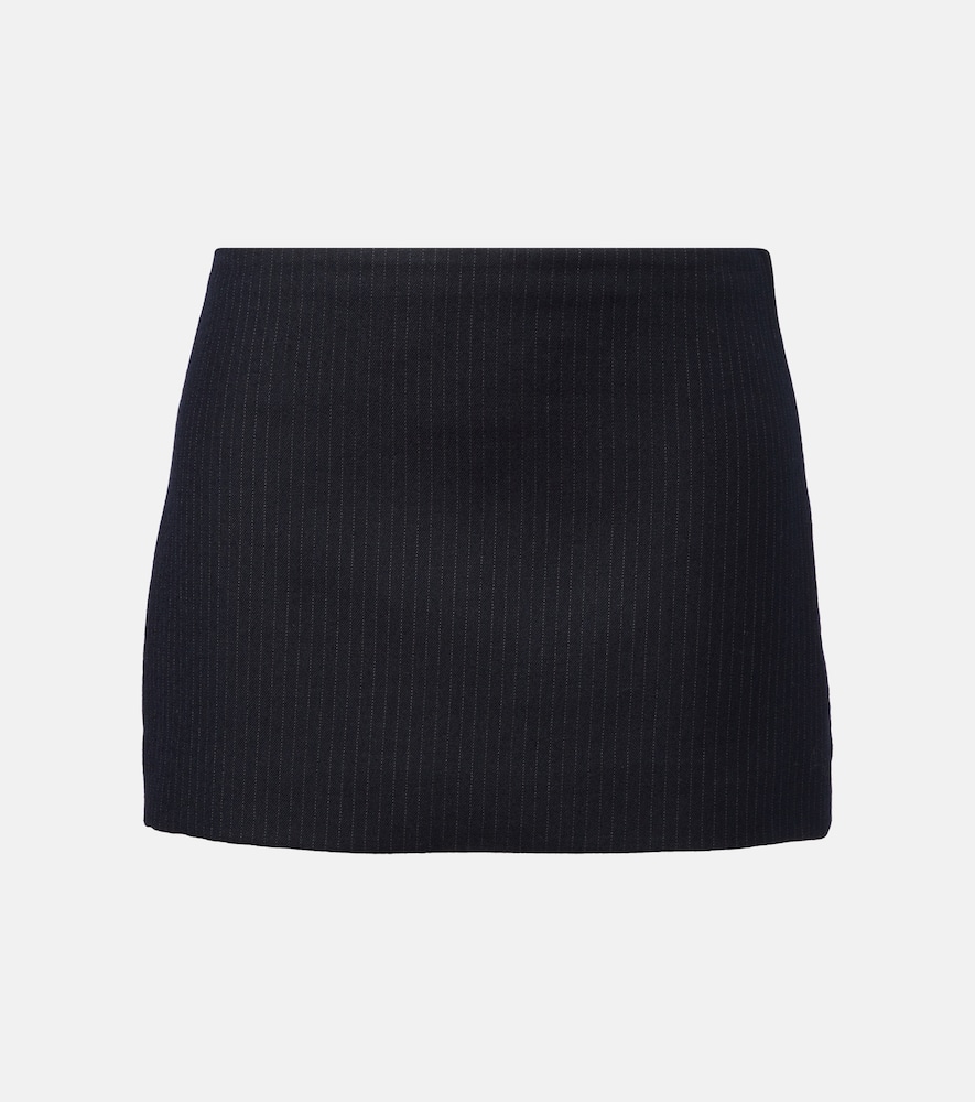 Jett pinstripe wool-blend miniskirt