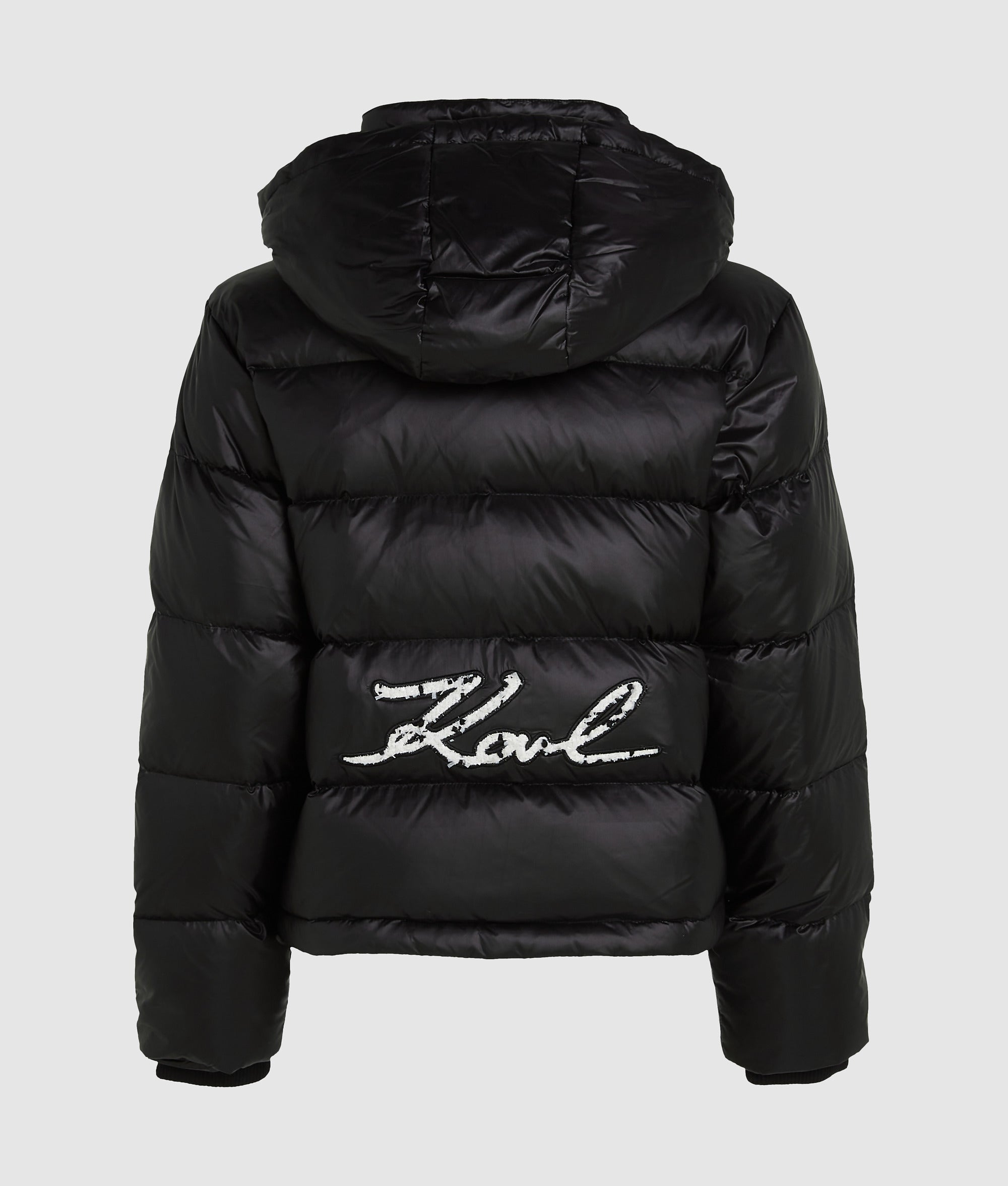 Karl Lagerfeld - Signature-pufferjacke, Damen, Schwarz/weiss, Größe