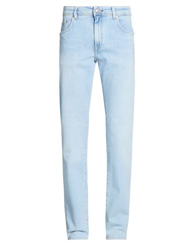 Man Jeans Blue Size 42 Cotton, Elastane