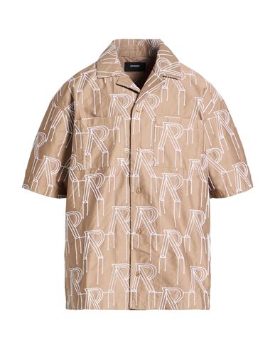 Man Shirt Taupe Size XL Cotton