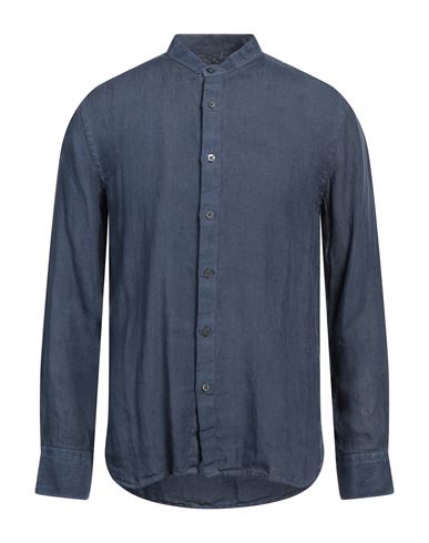 120% Lino Man Shirt Blue Size M Linen