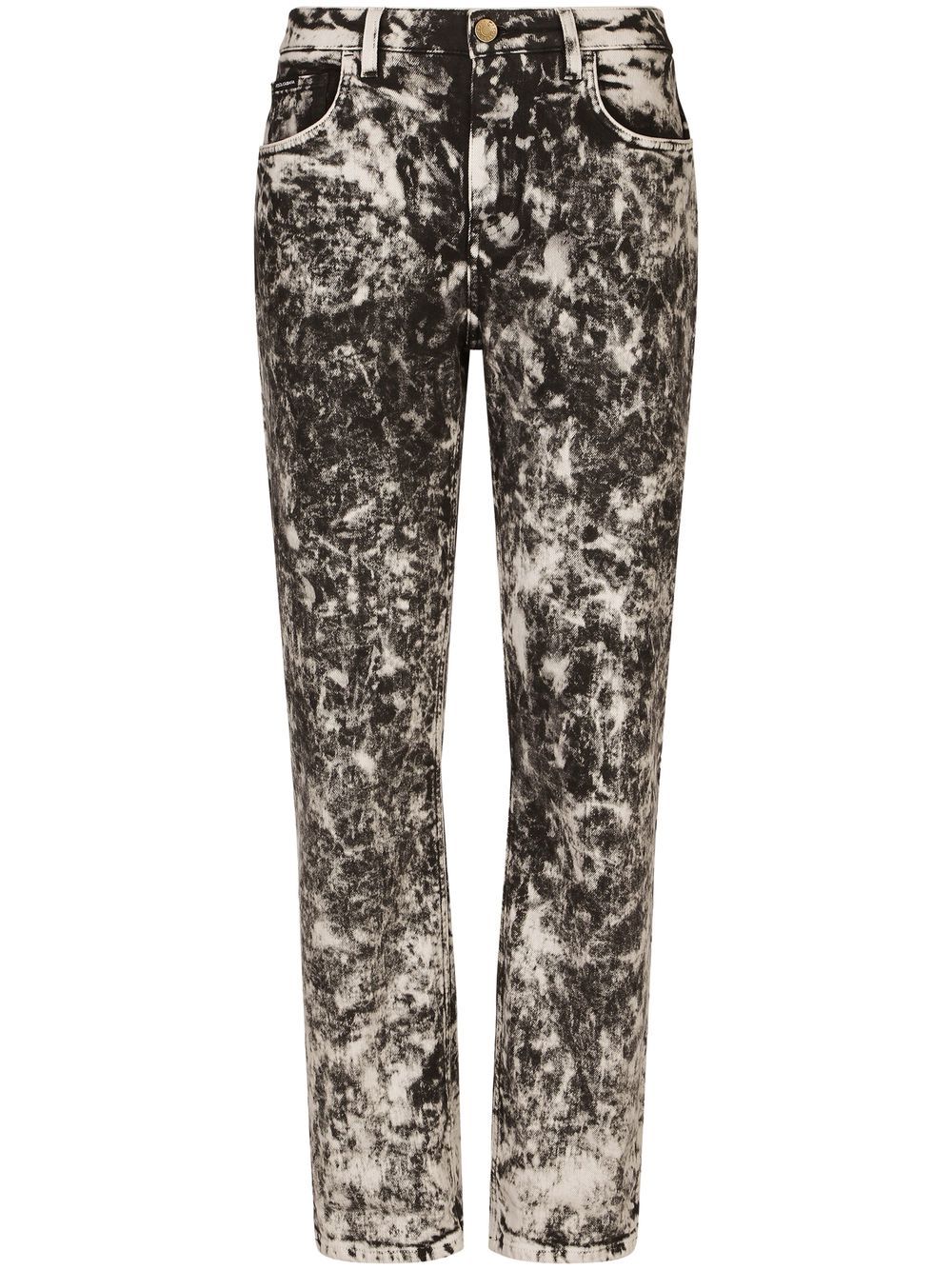 Marbled boyfriend jeans - Black