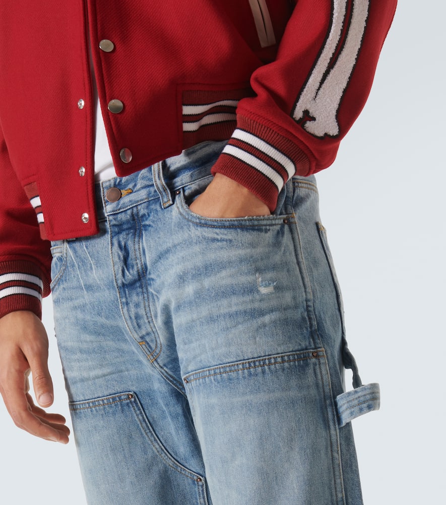 Mid-rise straight jeans